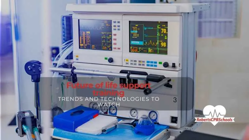 Infographic showcasing emerging trends and technologies shaping the future of life support training